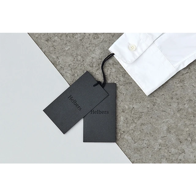 High quality brand logo embossed logo color printing luxury cotton paper hanging tag