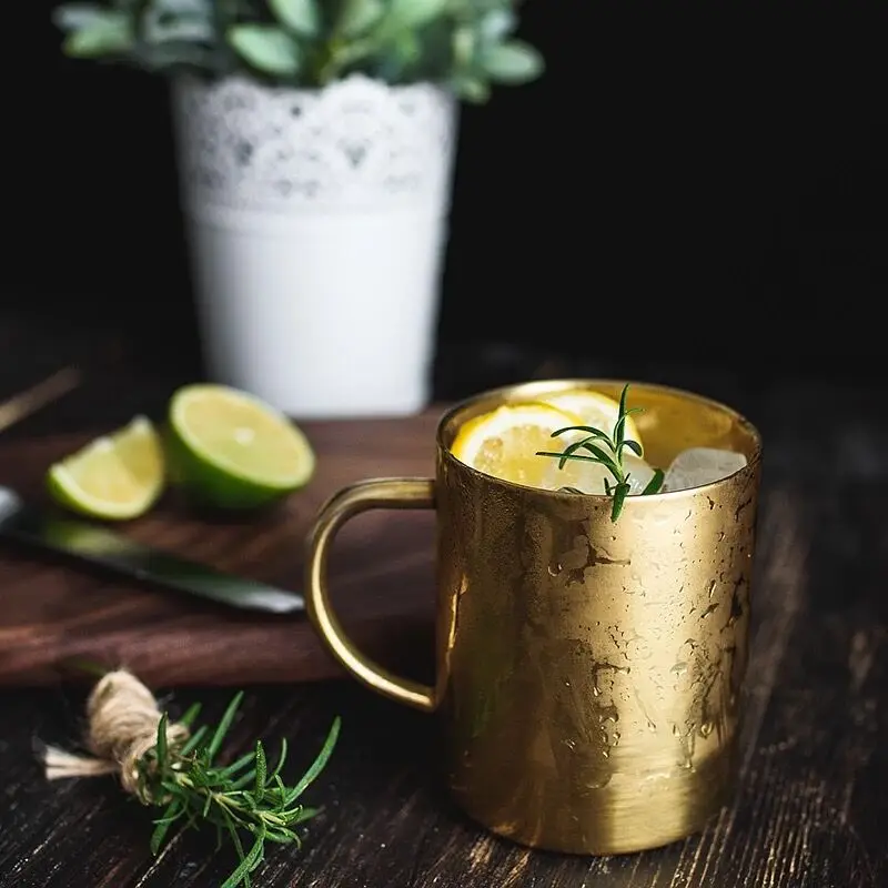 400mL Double Wall 304 Stainless Steel Cup Mirror Matte Water Drinking Stainless Steel Mug