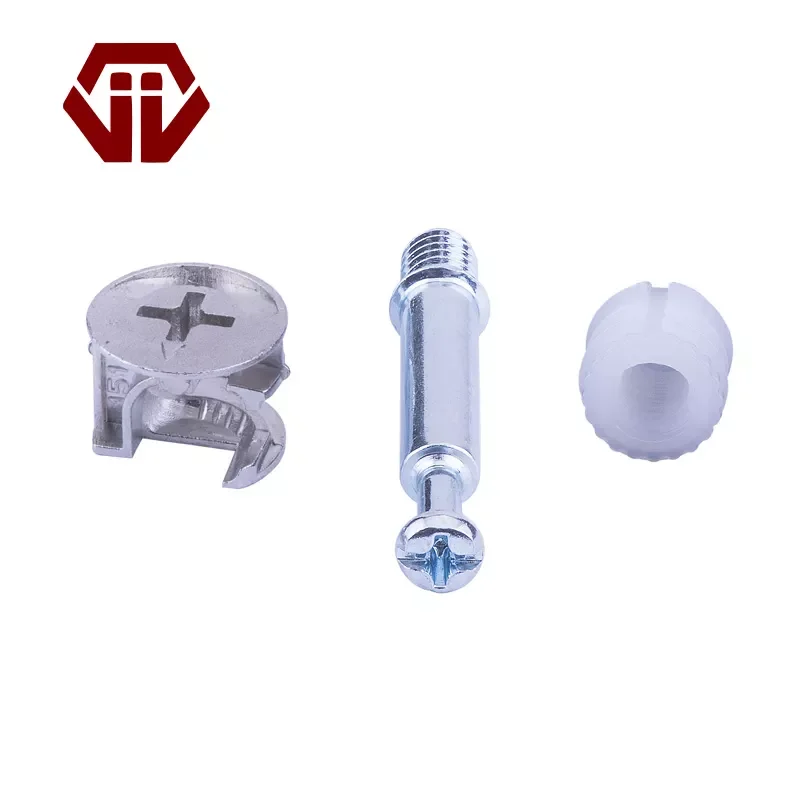 Furniture Hardware Fittings 3 In 1 Mini fix Connecting Screw Rod Cabinet Connector With Screw M6