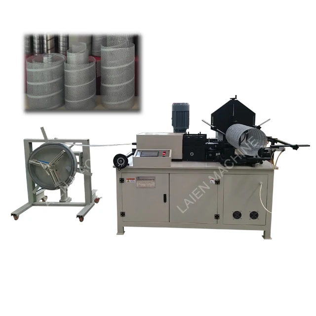 Spiral filter mesh production machine