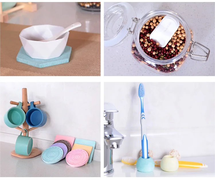 OEM Customized Eco-Friendly Non Slip Water Absorbent Diatom Mud Diatomite Coaster