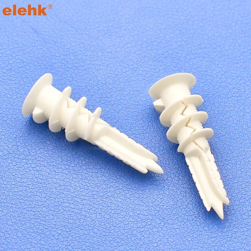 Elehk Competitive Price Wall Plug Nylon Expansion Pip Gypsum Board Plastic Plasterboard Anchors Dry Wall Anchor