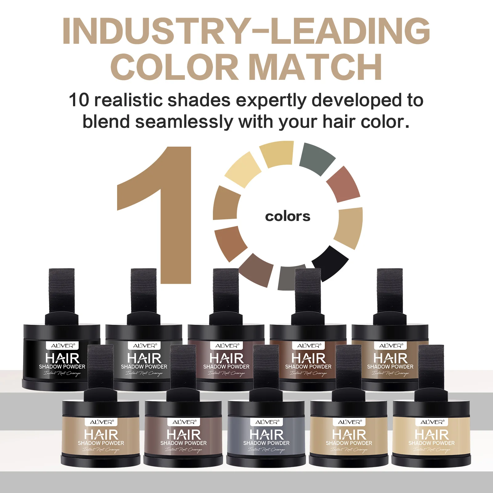 ALIVER water resistant custom logo instant hair loss concealer quick fix hair powder,volumizing powder wax fiber hair powder