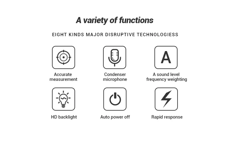 
CEM DT-85A Pocket Size Class II 35 to 130 dB Voice Digital Sound Level /Frequency Meter Noise MINI With A Weight 
