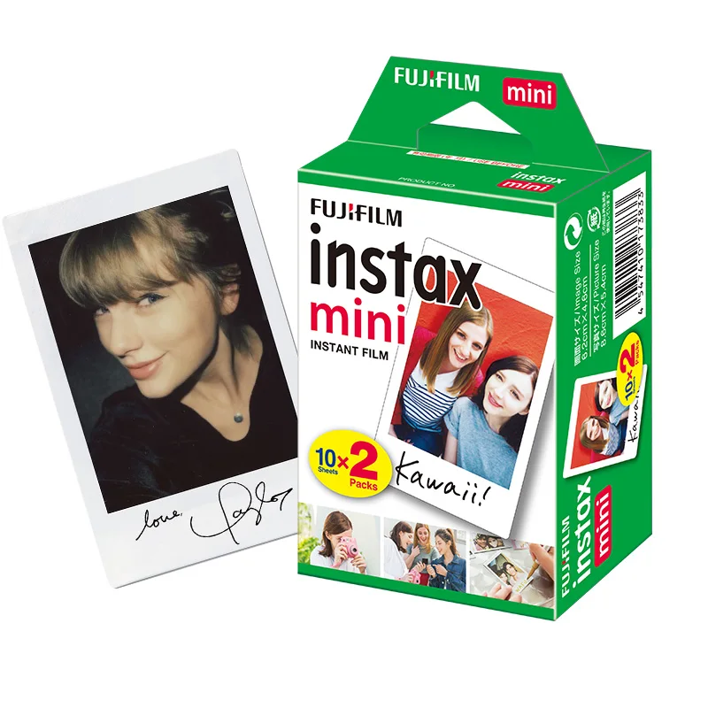  Белая пленка Fujifilm Instax для камеры Fuji Instant 20 листов Mini Liplay Film 7 / 8 9 70 90