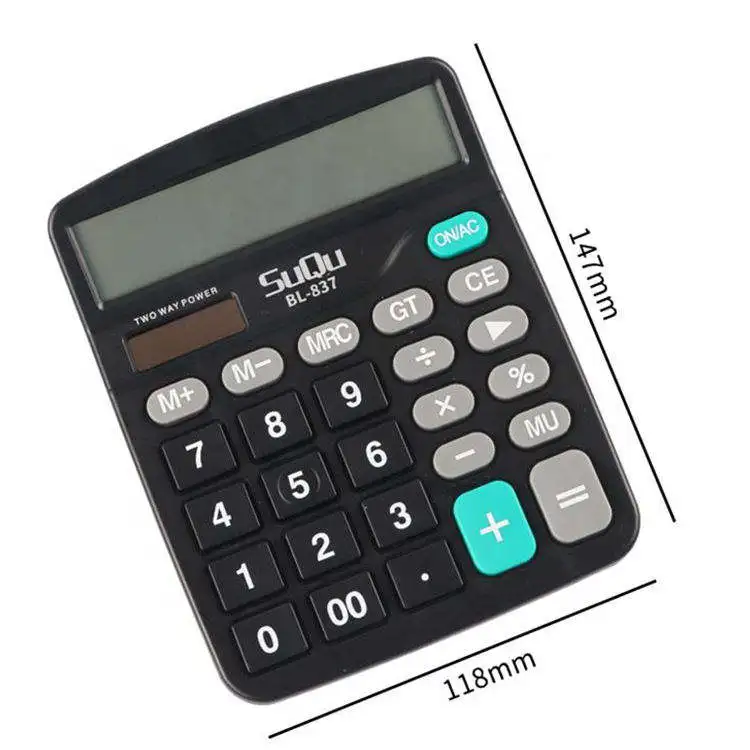 Student financial portable Customized Cartoon Printing Solar Power Screen Pad Calculator