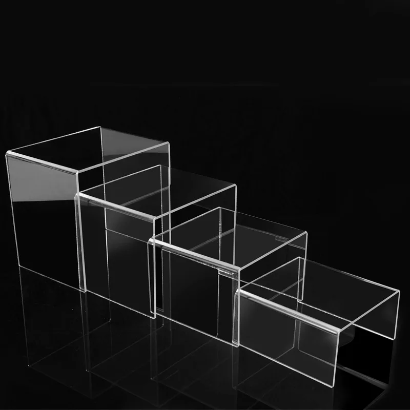 custom u-shaped counter cake display stand clear display racks acrylic stand