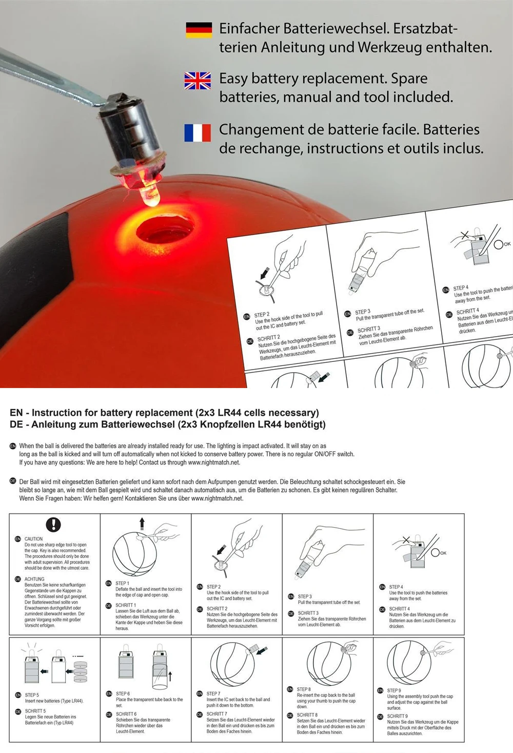 High quality Soccer Ball Blue LED Light Up Football Night Training Super Bright Glow Ball in night Luminous Football Outdoor