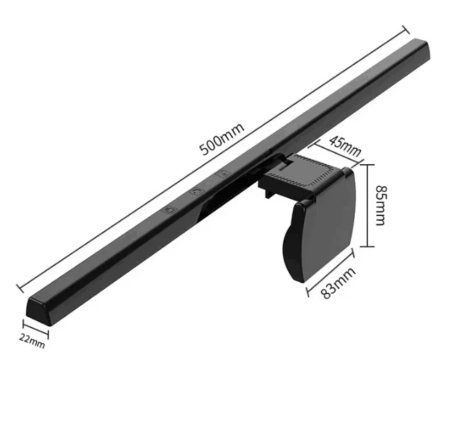 Touch Control Screen Monitor Light 3 Lighting Colors Laptop Computer Screen Desk Lamp with Timing