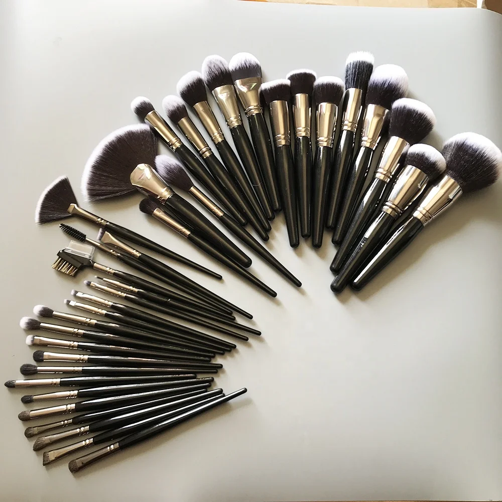 36pcs black professional makeup artist brush sets makeup private label Shenzhen make up brushes custom Supplier