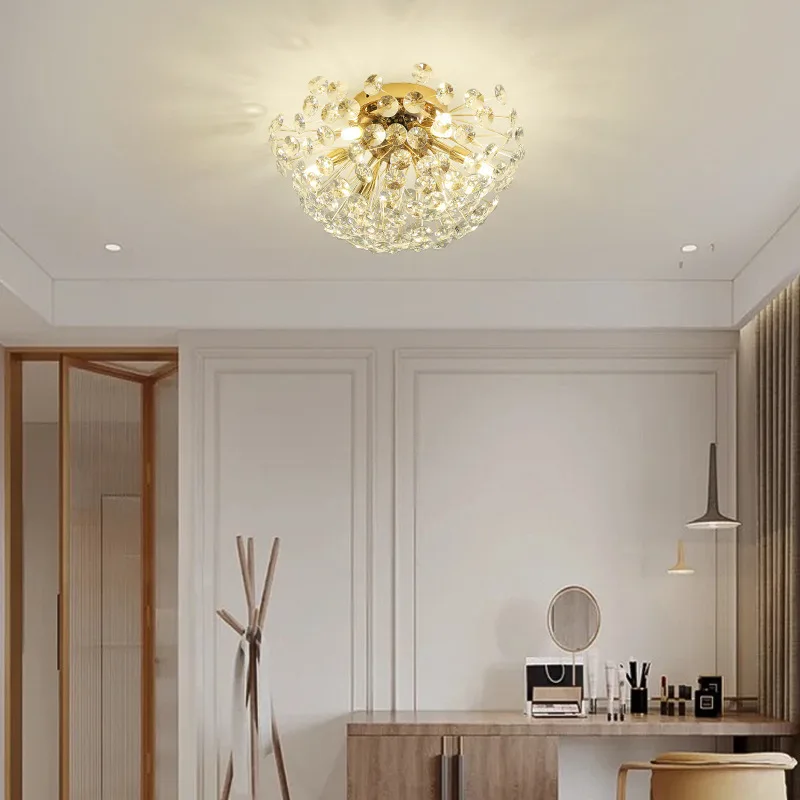 Modern Indoor Decoration Hanging Lamp Living Room Hotel Room  Fiber Optic Star Ceiling Light Luxury Modern Glass Ceiling Light