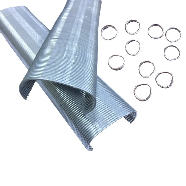 3.0 Dia 11 Gauge Galvanized AC50/C45 Hog Ring C-Ring staples Collated Wire C Staple for Mattress