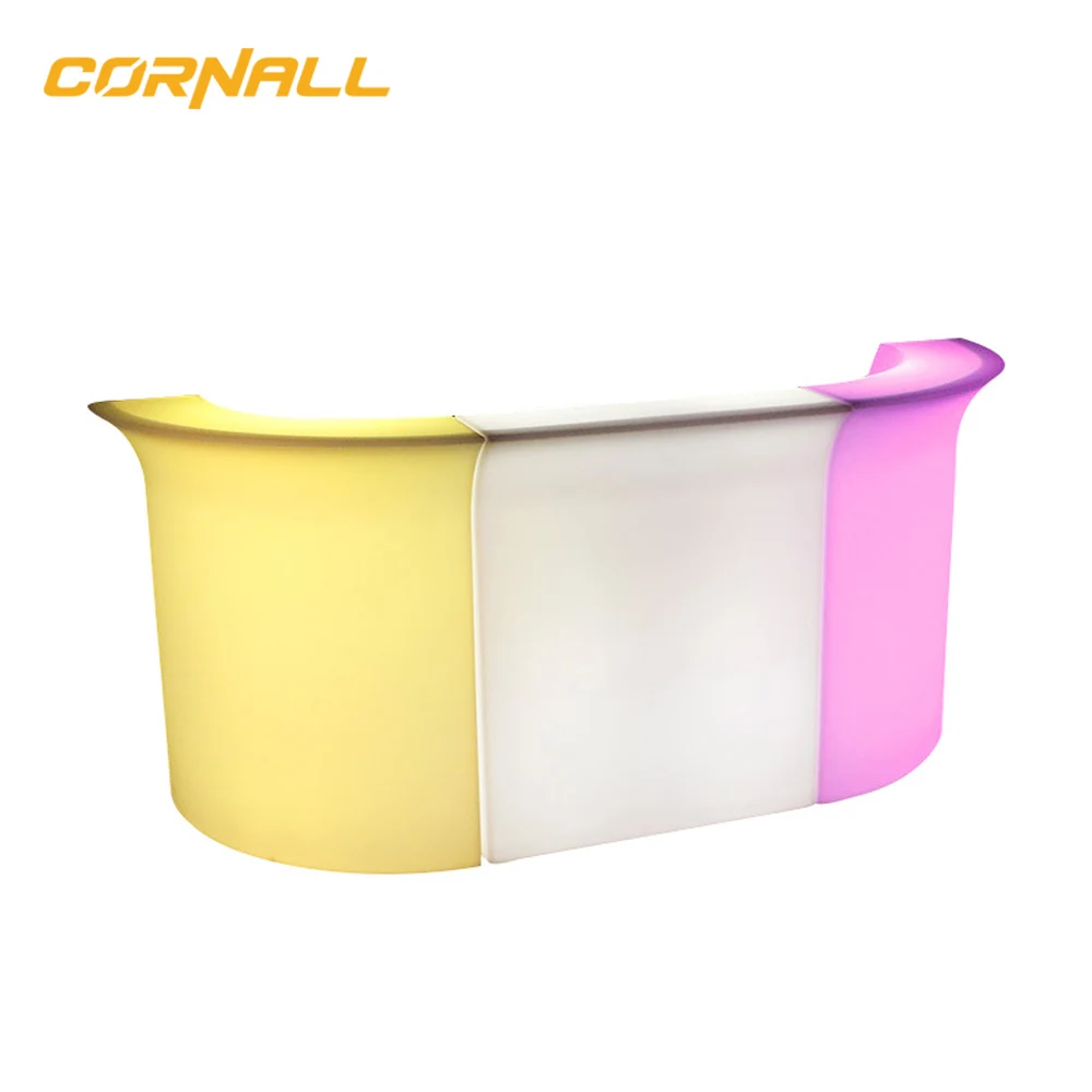 Remote Light Up Restaurant Bar Counter Design RGB Color Event Party Club Led Furniture Outdoor Bar Counter Nightclub