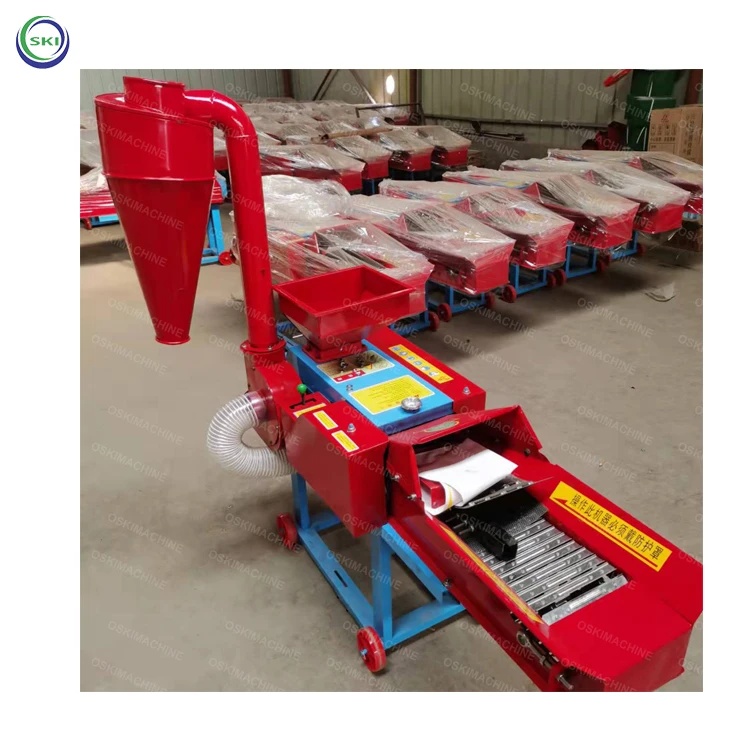Agricultural Straw Chopper & Grinder Machine/ Hay Cutter Diesel Engine Silage Chopper Straw Shredder Machine