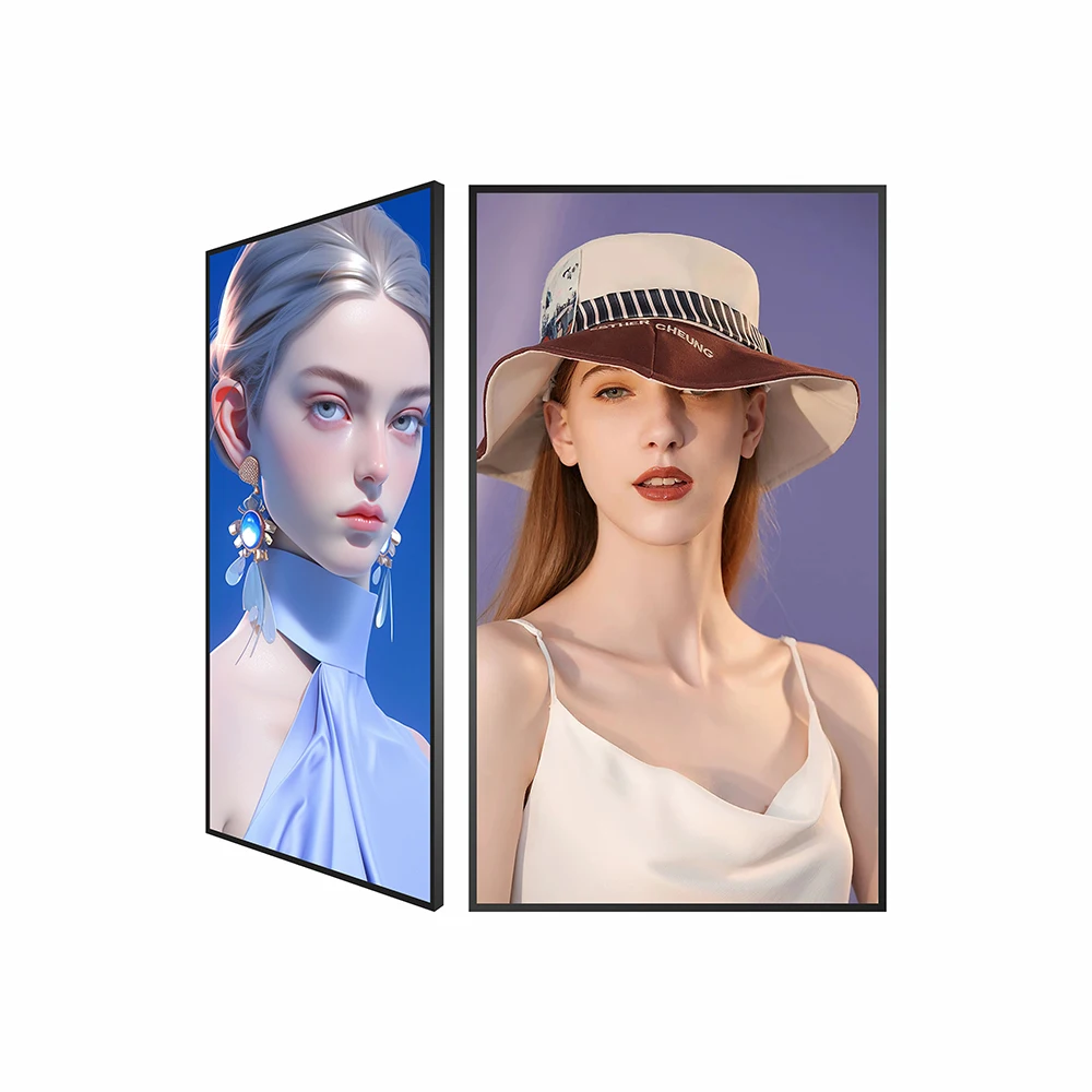 43-inch flat wall hanging advertising machine electronic class brand elevator wall display is called the number plate