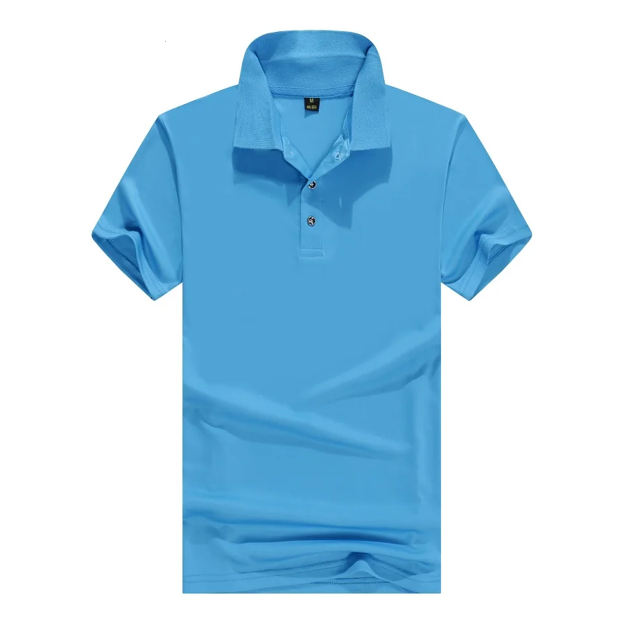 Short Sleeve cafe bar t shirt polo print uniform restaurant work wear custom printing embroidery Logo Polo Shirt