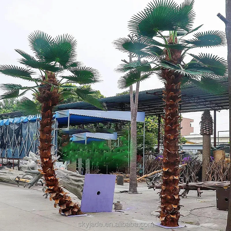 Factory Wholesale Custom 3m 4m 5m 6m 7m 8m 9m 10m 15m 20m Wind Resistant Big Coconut Fake Outdoor Large Artificial Palm Tree
