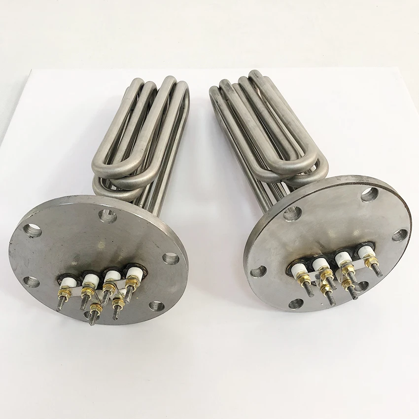 9Kw High Power Immersion Flange Heating Element Electric Water Tubular Heater With Thermostat