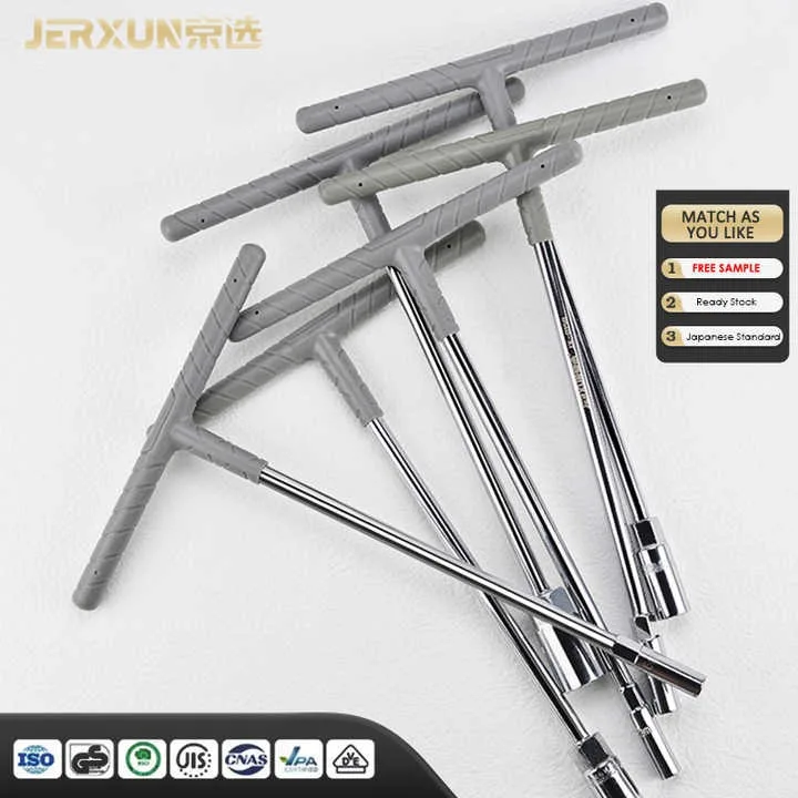 T-type Socket Wrench Short T-shaped Extended Hexagon T-bar Car And Motorcycle Repair Tool Manual Socket