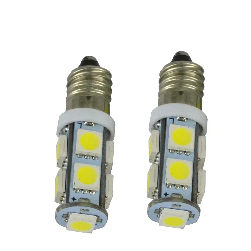 Super bright E10 9SMD 9 SMD 5050 3 Chips LED Screw Bulb Light Lamp Car Vehicle MOTOR 1447 style Screw DIY Lighting DC 12V