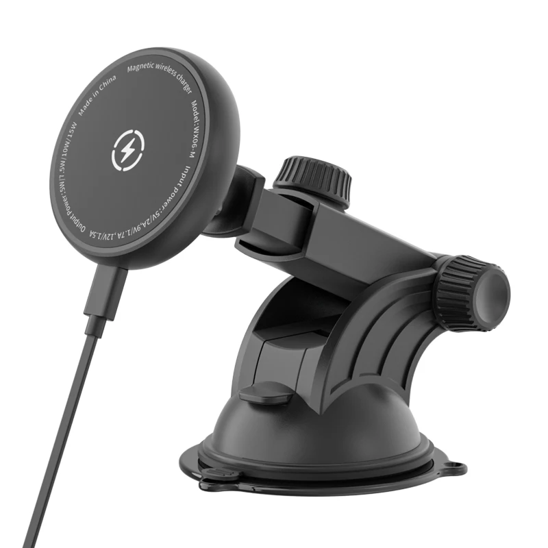 
Amazon Best Seller 15W Fast Mobile Phone Charging Stand Holder For Iphone 12 Wireless Car Charger 