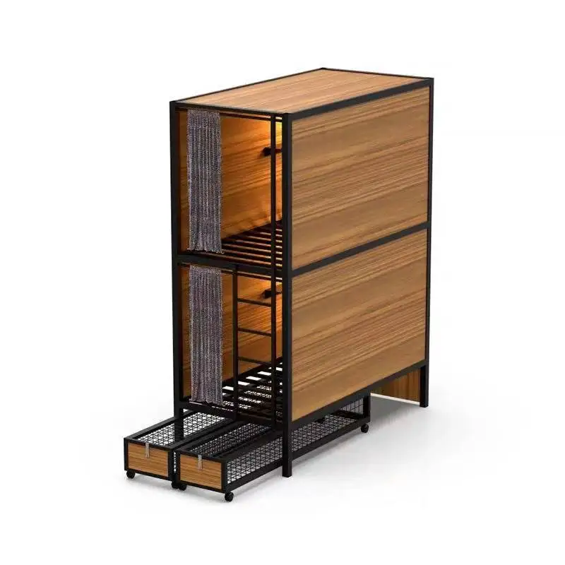 Sleeping Pod Box Capsule Safe private hotel hostel bedroom sleep bunk bed hotel capsule with curtain under storage bunk bed