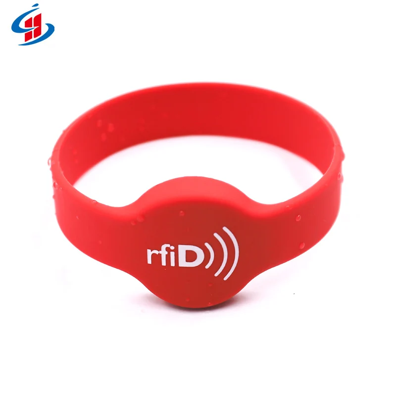 Customize RFID Cashless Payment RFID Bracelets NFC RFID Festival Wristbands 13.56Mhz Waterproof NFC Silicone Bracelets