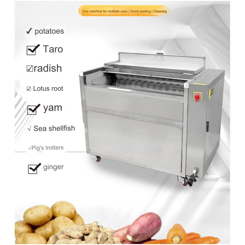 Potato Washing Machine Industrial peeler price scallop taro beet ginger cassava carrot sweet potato washing peeling machine