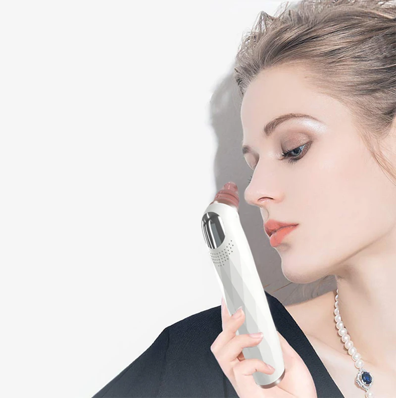 Display Screen Hot Compress Vacuum Blackhead Remover Pimple Acne Pore Electric Facial Acne Suction Tool for Blackhead Removal