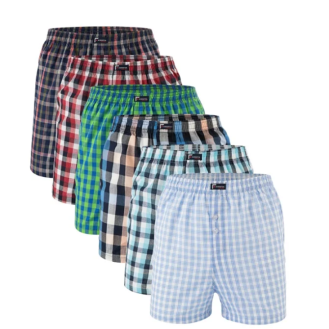 
Custom pattern men loose home woven brief boxer men cotton polyester designers boxers men beach pants 