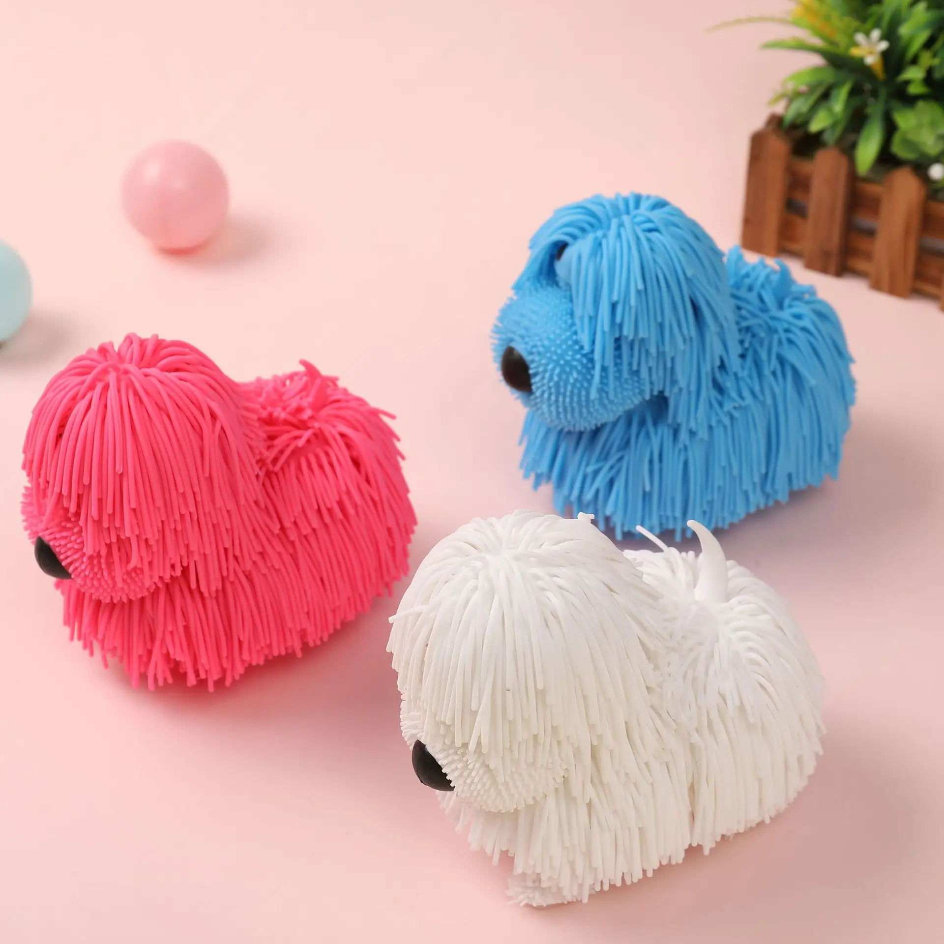 De Juguete De Perro New Creative Simulation Soft Waggle Noodle Dog Pet Cartoon Dog Animal Fidget Toys