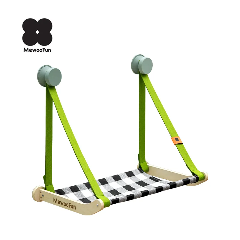 MewooFun, многоцветные легкие в сборке кошачьи кровати, деревянные кошачьи гамаки для кошек
