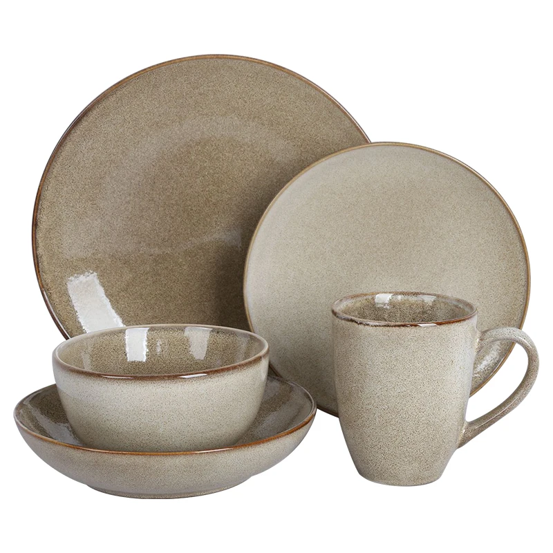Hot selling Kiln Reaction glaze ceramic dinnerware set high quality Kiln Reaction Glaze Tableware for sale