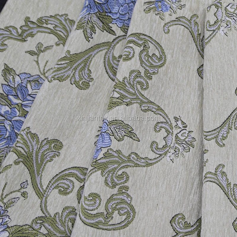 Custom Pattern Upholstery Fabric Microfiber Chenille Jacquard Sofa Fabric for Sofa Furniture