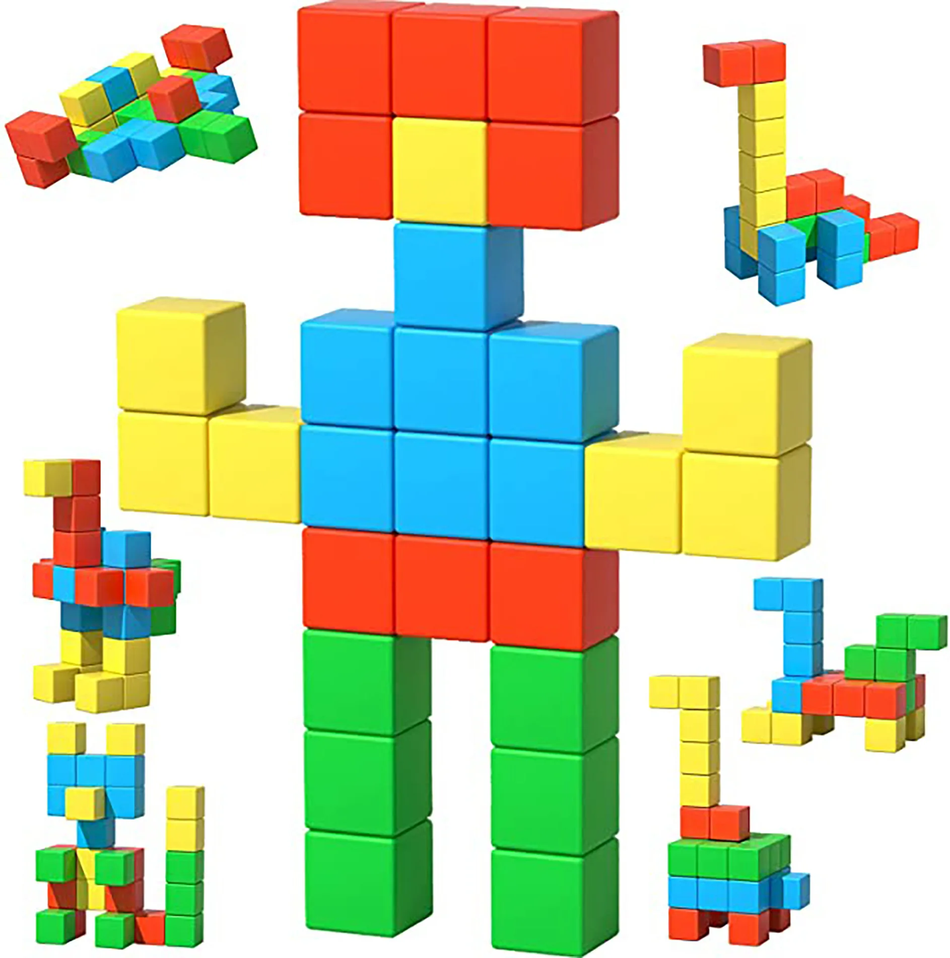36 Pieces Large Magnetic Building Blocks for Toddlers Toys Age 2-4 teaching resources Magnetic Cubes for Kids