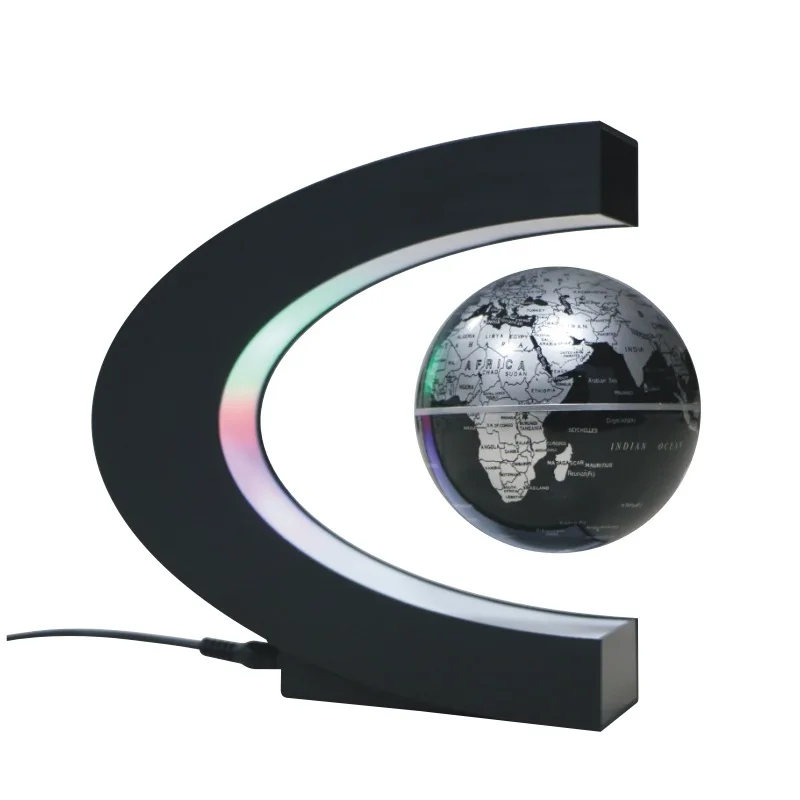 Magnetic Levitating Rotating Globe with LED Floating Bottle Display Globes World Desk Gadget