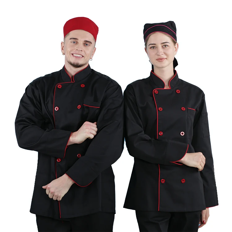 2017 New Design Short Sleeves Chef Jackets/chef uniform/Black chef coat
