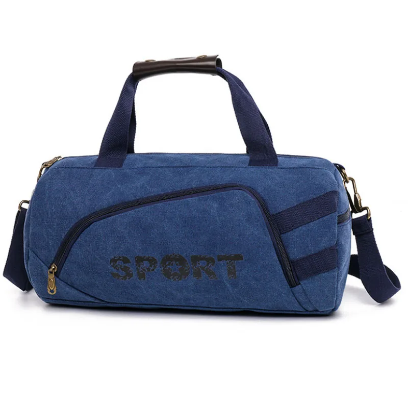Маленькая холщовая дорожная сумка для мужчин и женщин, спортивная сумка для путешествий на короткие расстояния в винтажном стиле, для спортзала