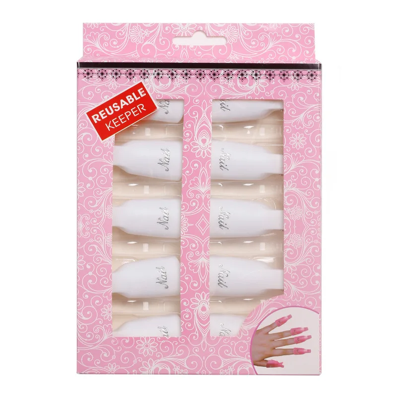 10pcs Plastic Nail Art Soak Off Clip UV Gel Wraps Nail Polish Remover Cover Clips Cleaner Nail Polish Remover Clips