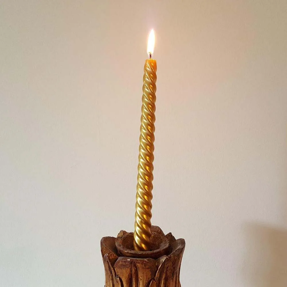 2020 новая спиральная свисовая конусная свеча оптом стол Свадебные спиральные длинные свечи набор из 4 свечей