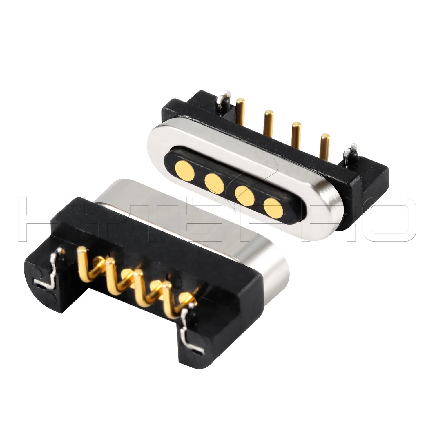 Anti reverse 4pin spring magnetic battery charger cable male female connectors