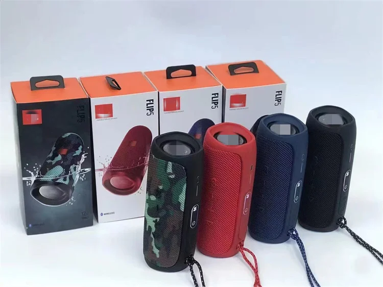 2020 Amazon Top Sale 1:1 High Quality Original Flip 5 Smart Wireless Mini Speaker Outdoor Waterproof Portable Speaker Flip 5