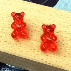 Fashion Cute Gummy Bear Stud Earrings Lovely Carton Animal Charm Girls  Women Rainbow Candy Earrings Set