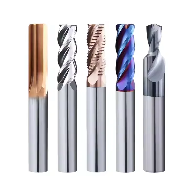 1/8 3/16 1/4 5/16 3/8 1/2 inch milling cutter CNC Tools 4flute HRC55/58/60/65 solid carbide end mill for steel router bits