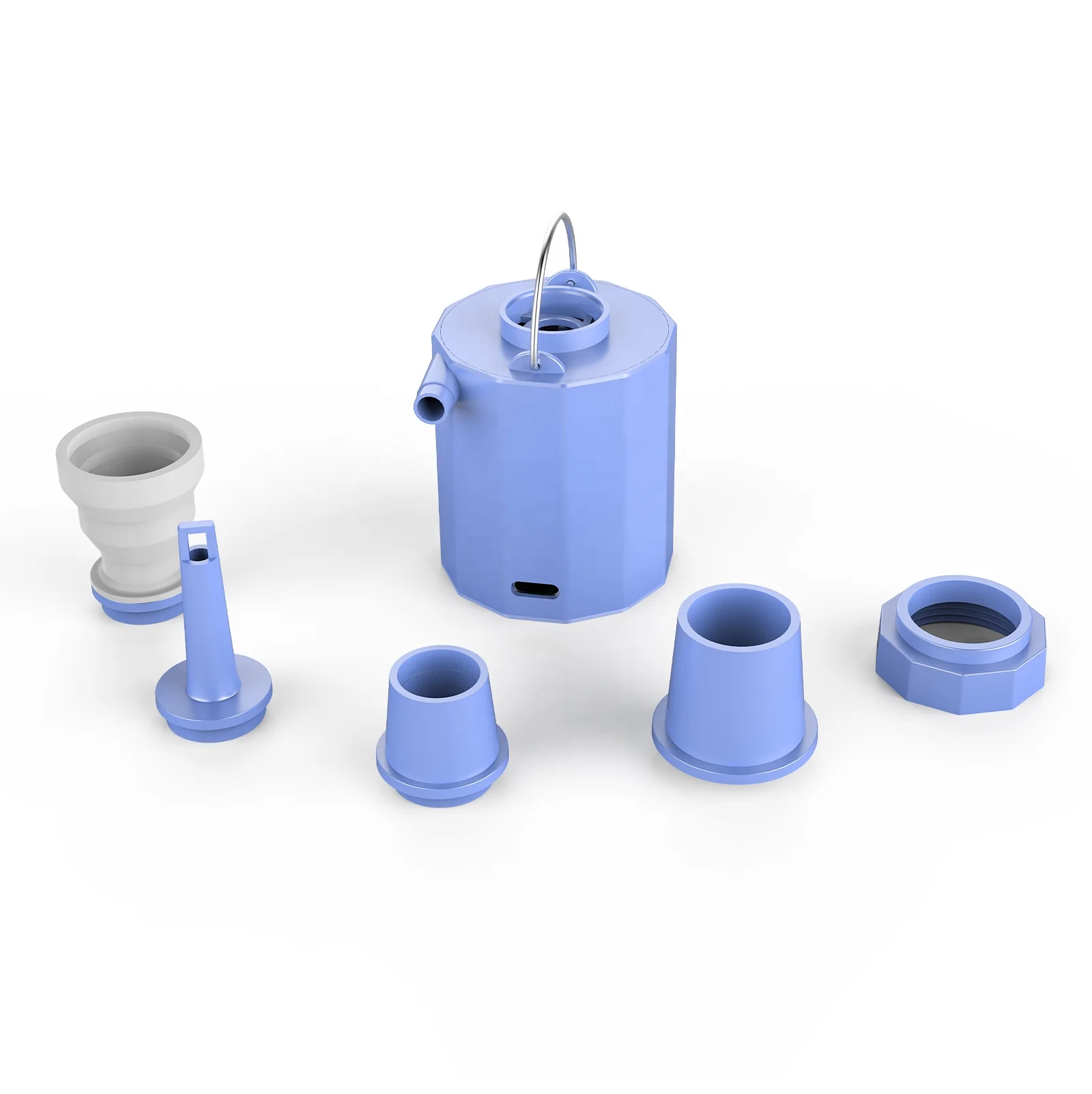 Wholesale free shipping rechargeable Air Pump multi-function inflate vacuum flashlight 3 in 1 Camping outdoor accessories