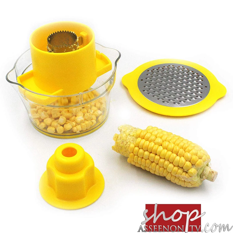 Corn Stripper Kitchen Tools With Built-In Measuring Cup And Grater