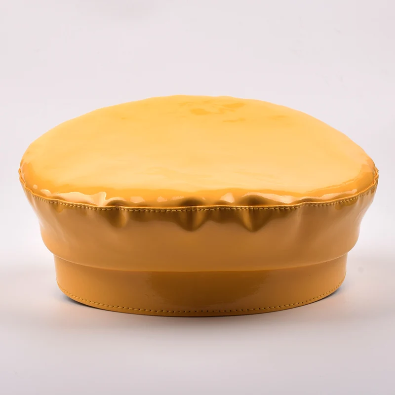 
Military Hat Women PU Leather Flat Top Military Cap Navy Hat Female Autumn Winter Black Beret PU Ladies Punk Caps Women Hat 