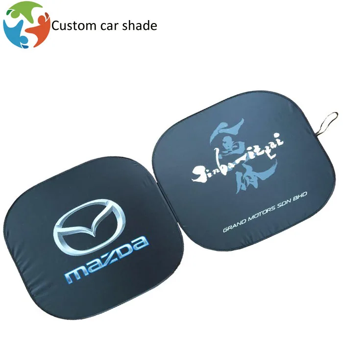 Nylon material car windshield sunshade custom logo printable car window sunshade