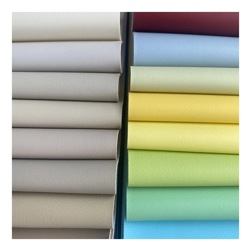 Eco Plain fabric solvent free silicone stain resistance PU faux leather for sofa chair furniture upholstery Baby mat