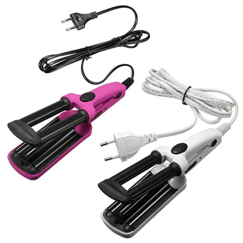 3 Barrel Ceramic Crimper Curling Iron Waving Wand Roller Beauty Personal Care Mini Hair Curler 200v Salon Tools